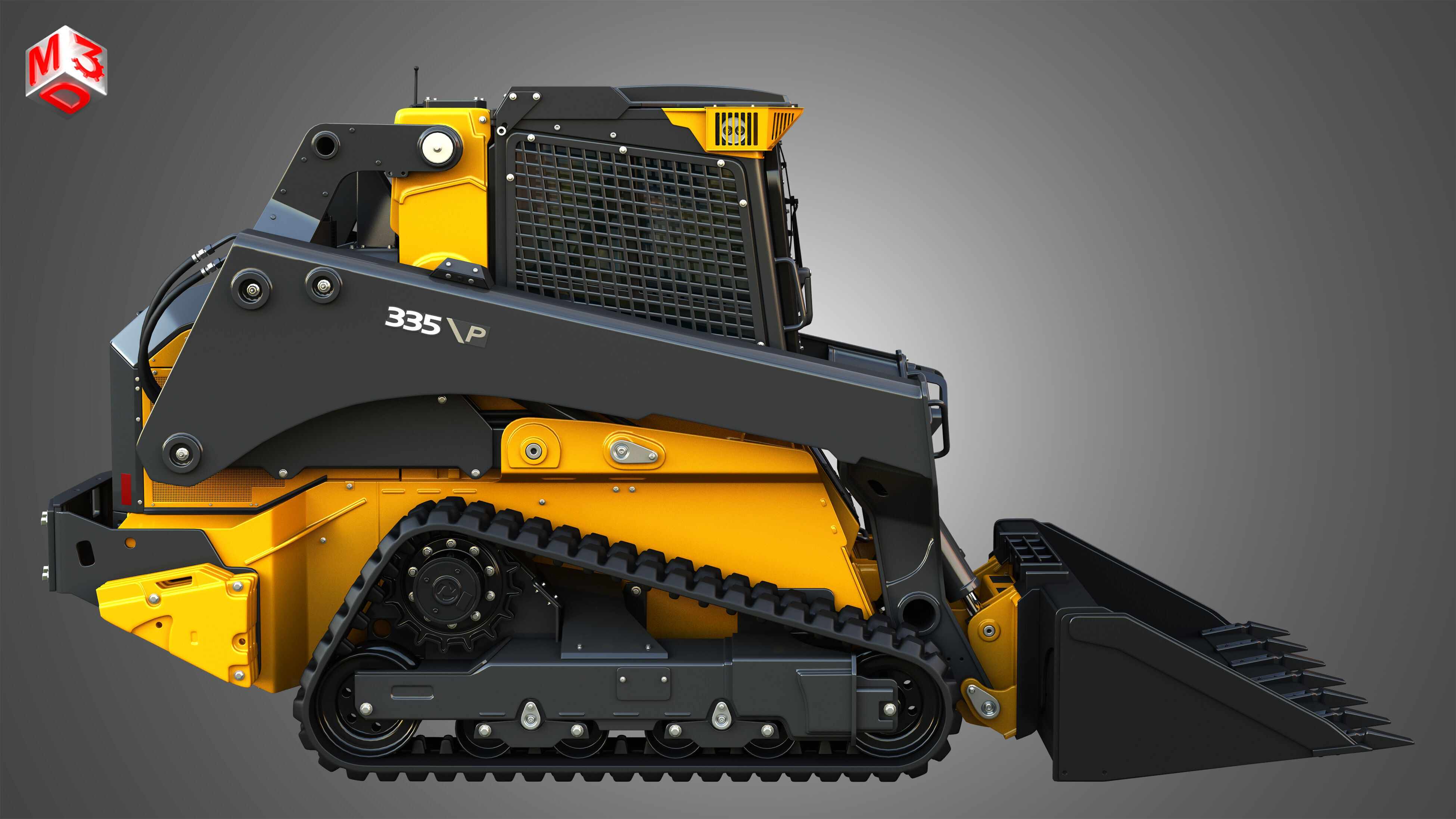 335 P-Tier Compact Track Loader with Forestry Package - Bucket 3D model_6