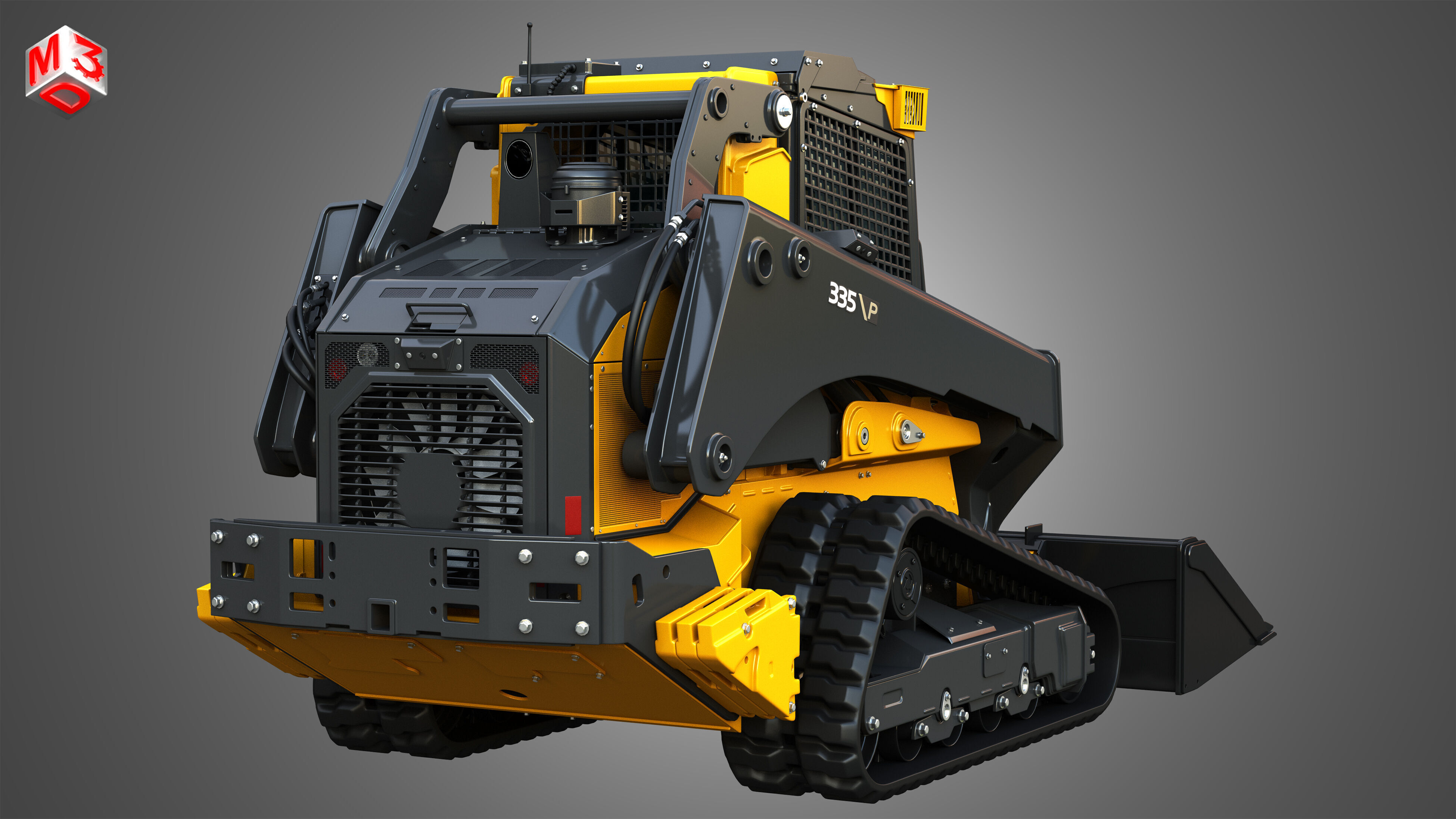 335 P-Tier Compact Track Loader with Forestry Package - Bucket 3D model_12