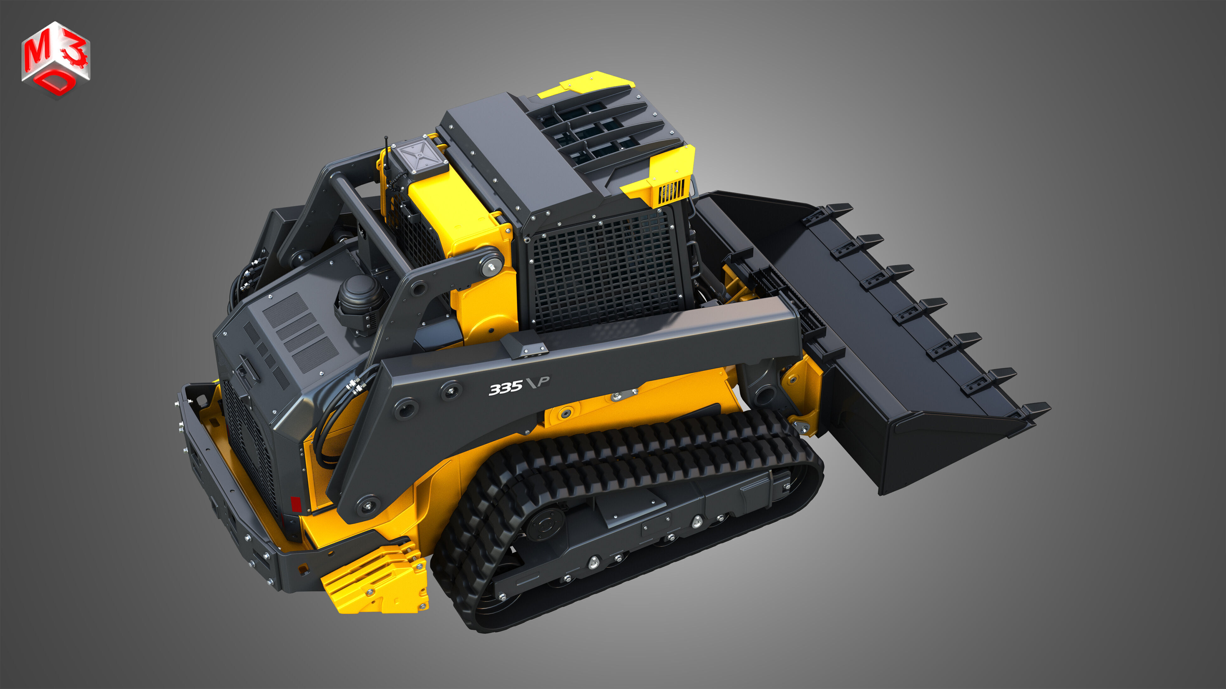 335 P-Tier Compact Track Loader with Forestry Package - Bucket 3D model_20