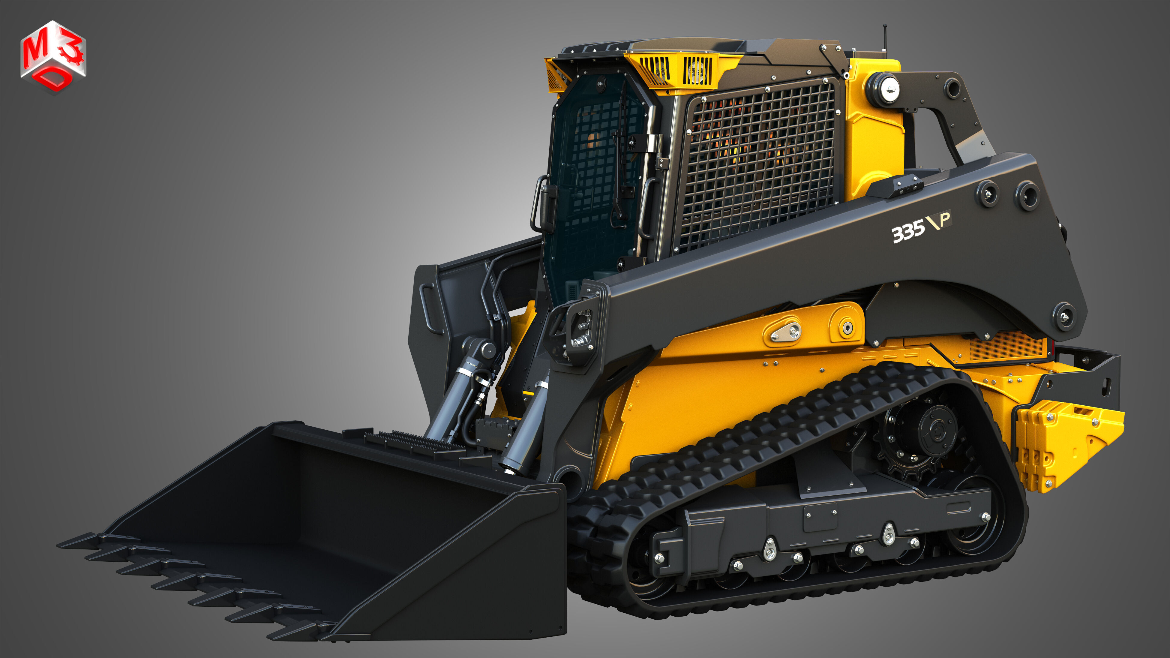 335 P-Tier Compact Track Loader with Forestry Package - Bucket 3D model_15