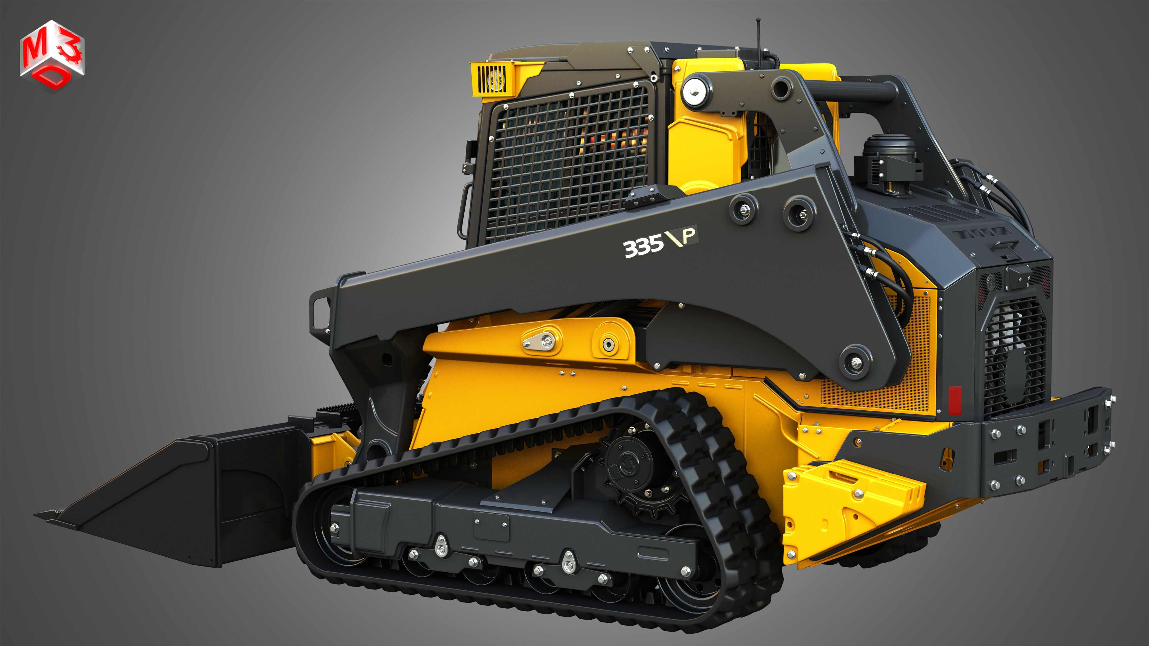 335 P-Tier Compact Track Loader with Forestry Package - Bucket 3D model_18
