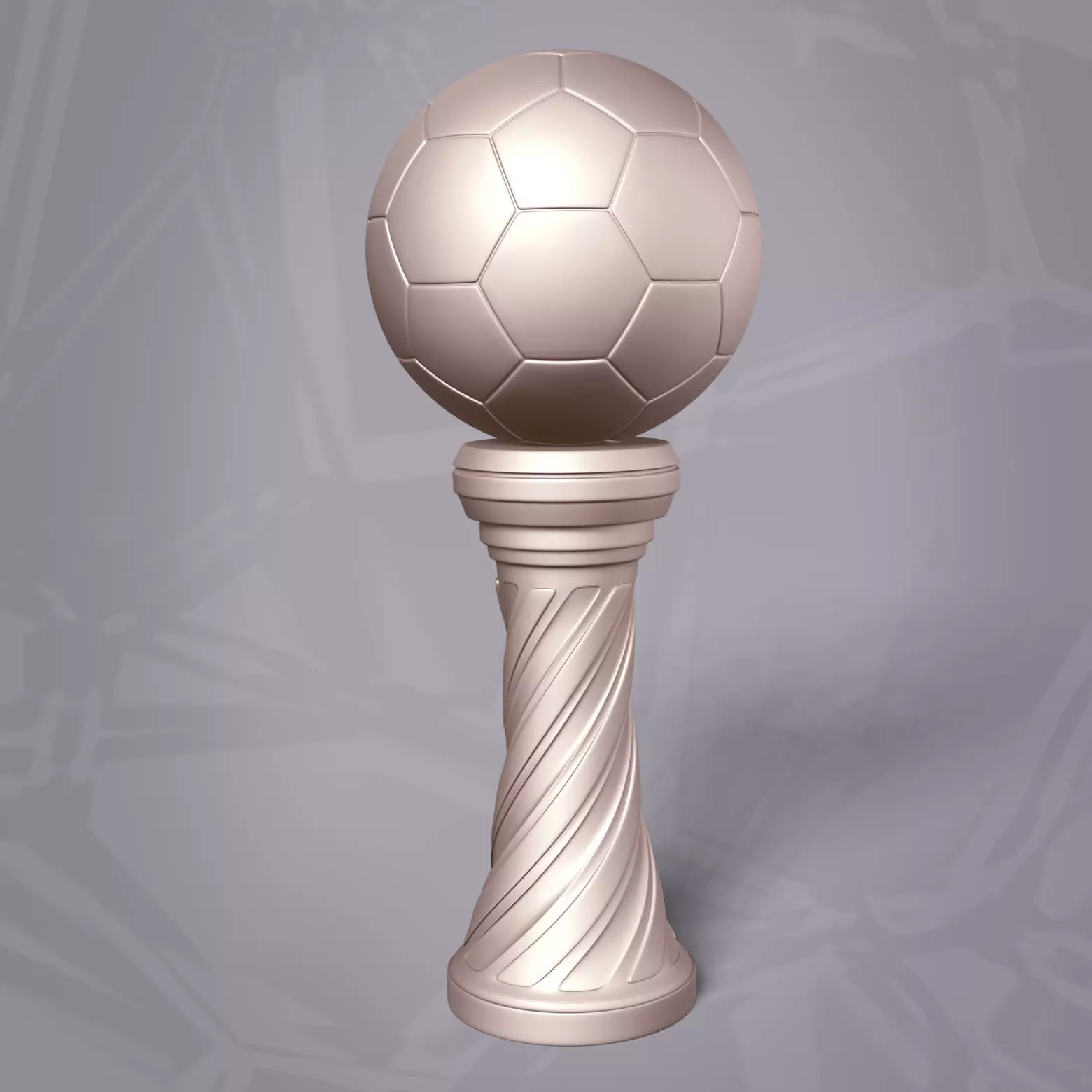 Soccer - Football Trophy -- Original Design 3D print model_0