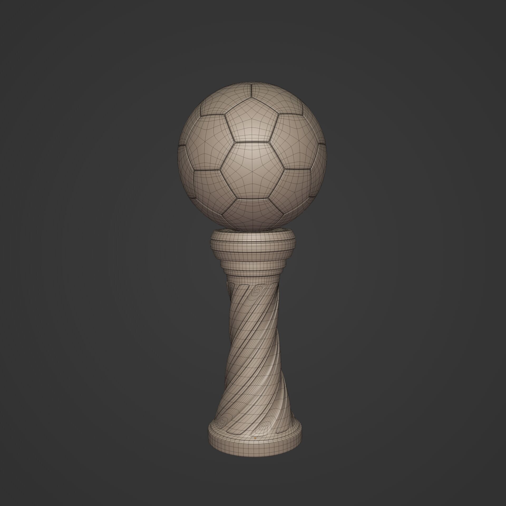 Soccer - Football Trophy -- Original Design 3D print model_4