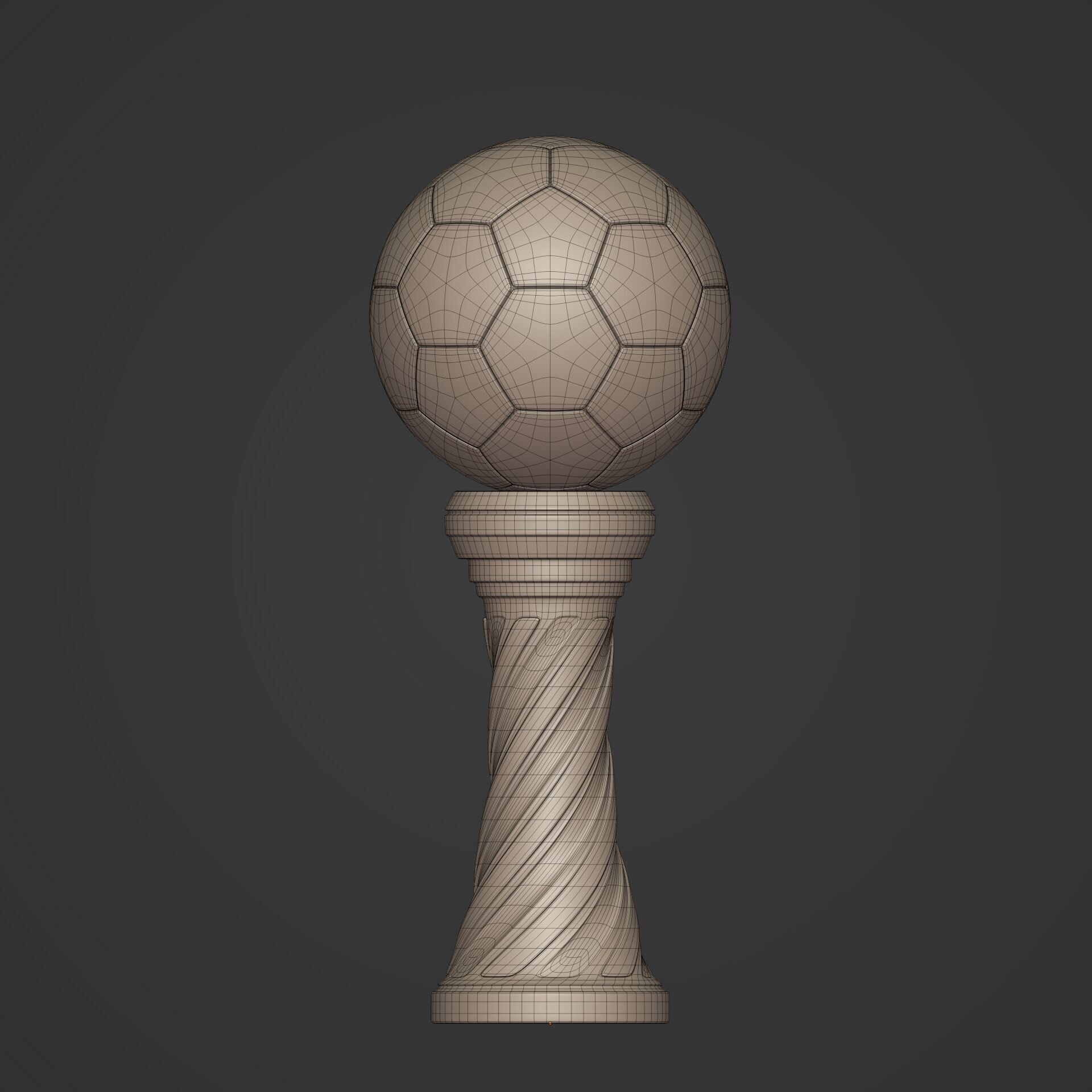 Soccer - Football Trophy -- Original Design 3D print model_6