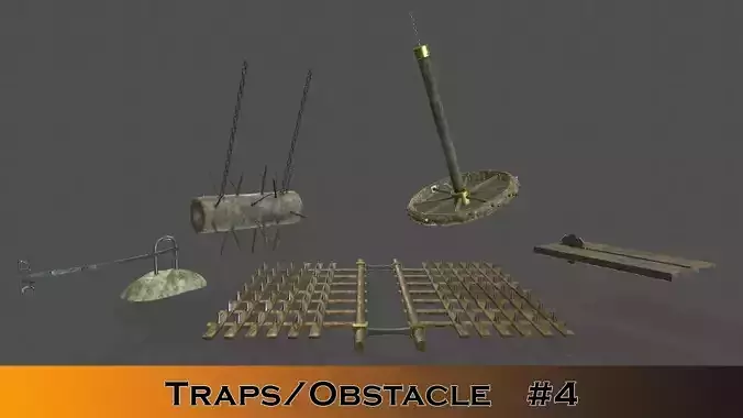 Traps set -4 Asset Game Ready Obstacle