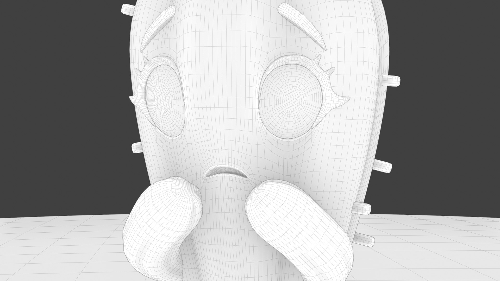 Cute Cactus Low-poly 3D model_3