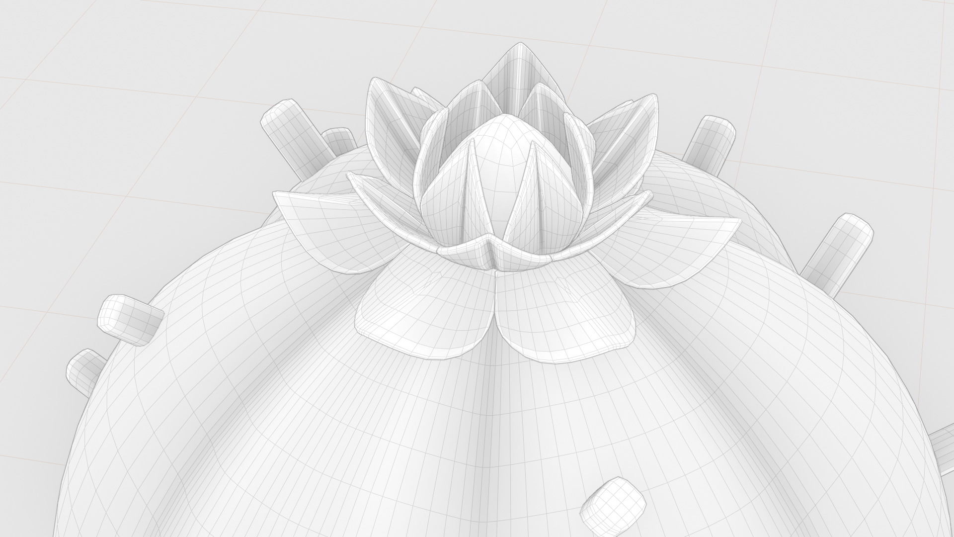 Cute Cactus Low-poly 3D model_7