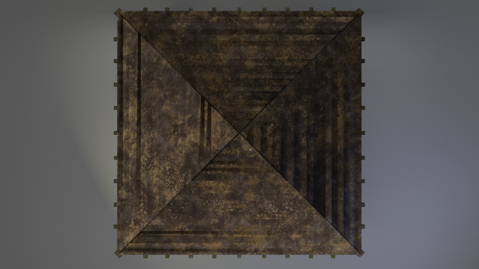 Old Wooden Picnic Shelter PBR LowPoly GameReady Model Low-poly 3D model_4