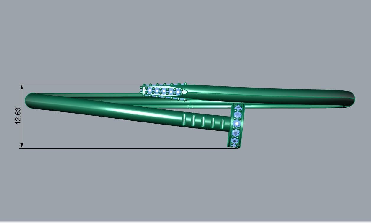 Peg design bangles 3D print model_1