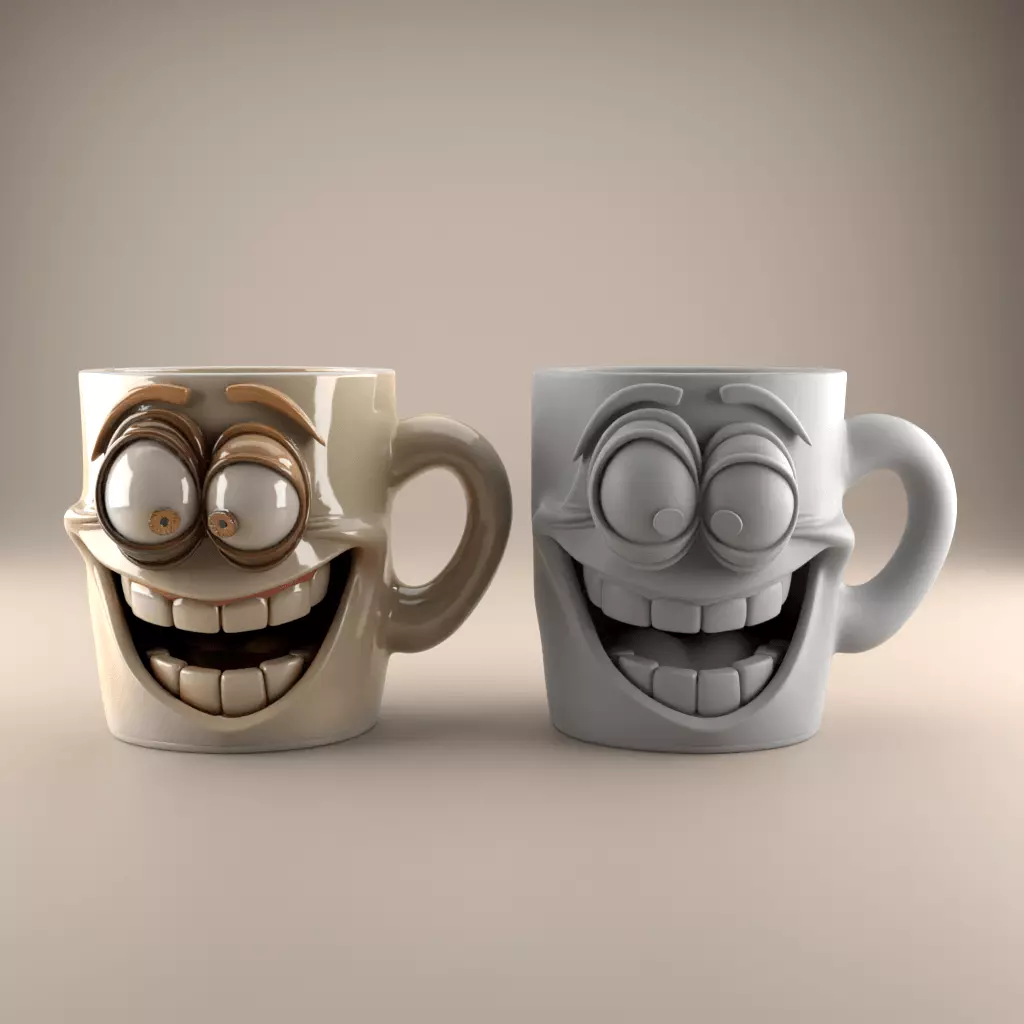 Smiling Planter urn candy container candle holder 3D print model_0