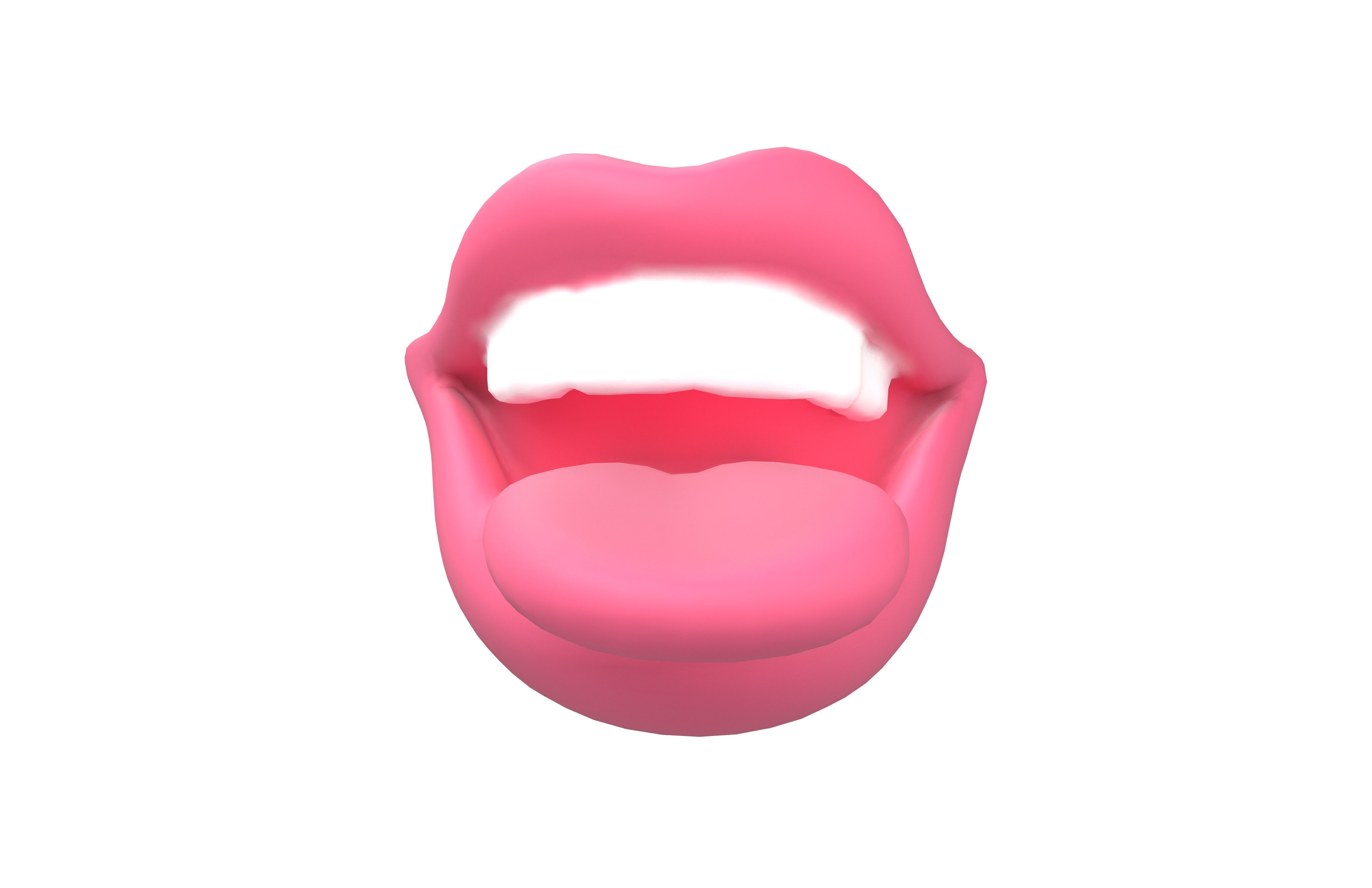 Cartoon Mouth v1 001 Low-poly 3D model_2