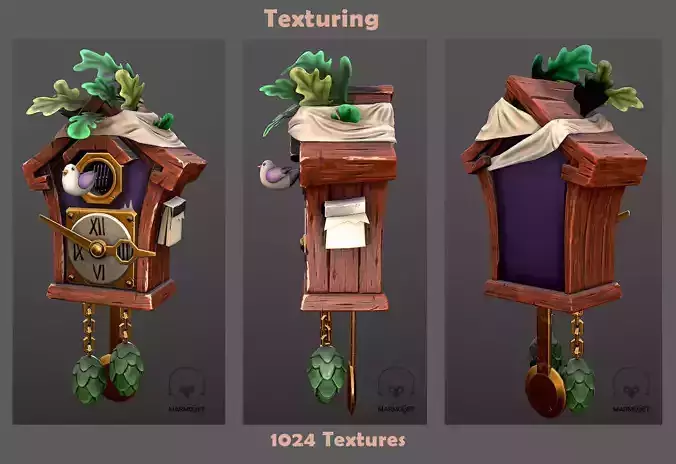 Stylized Cuckoo Clock Asset