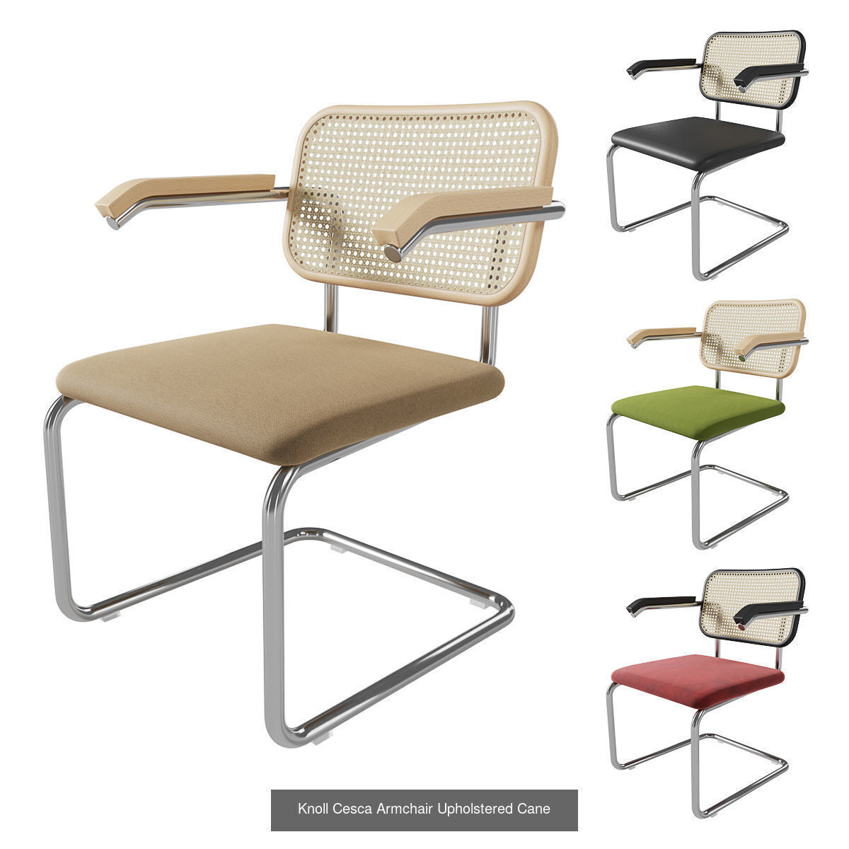  Knoll Cesca Chair and Armchair  3D Model Collection_3