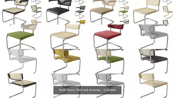  Knoll Cesca Chair and Armchair 