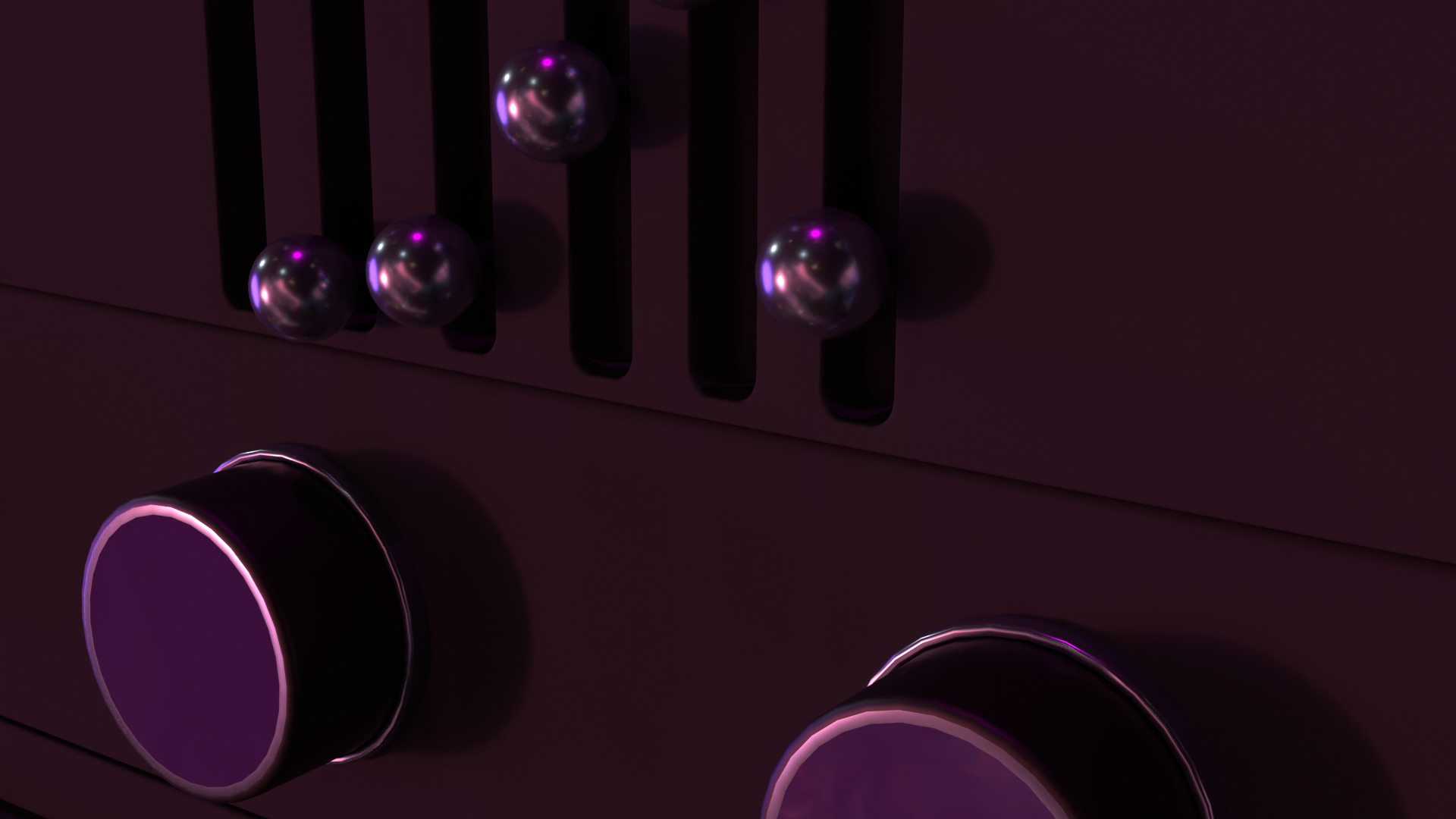 Tape player in retro futurism style 3D model_2