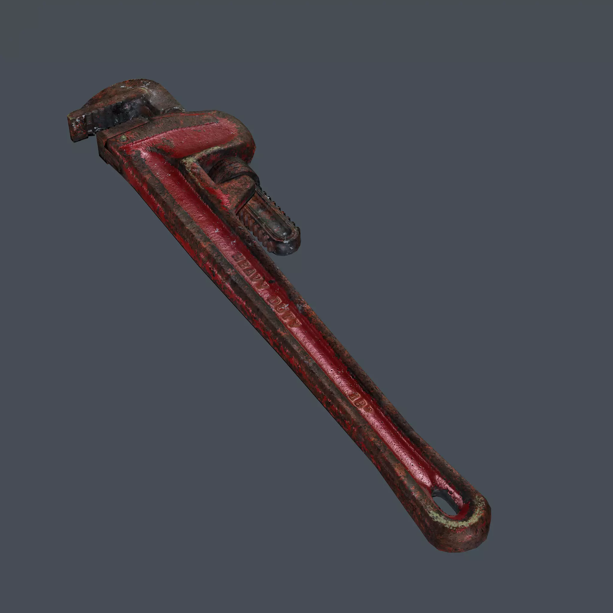Pipe Wrench - PBR Game Ready Low-poly 3D model