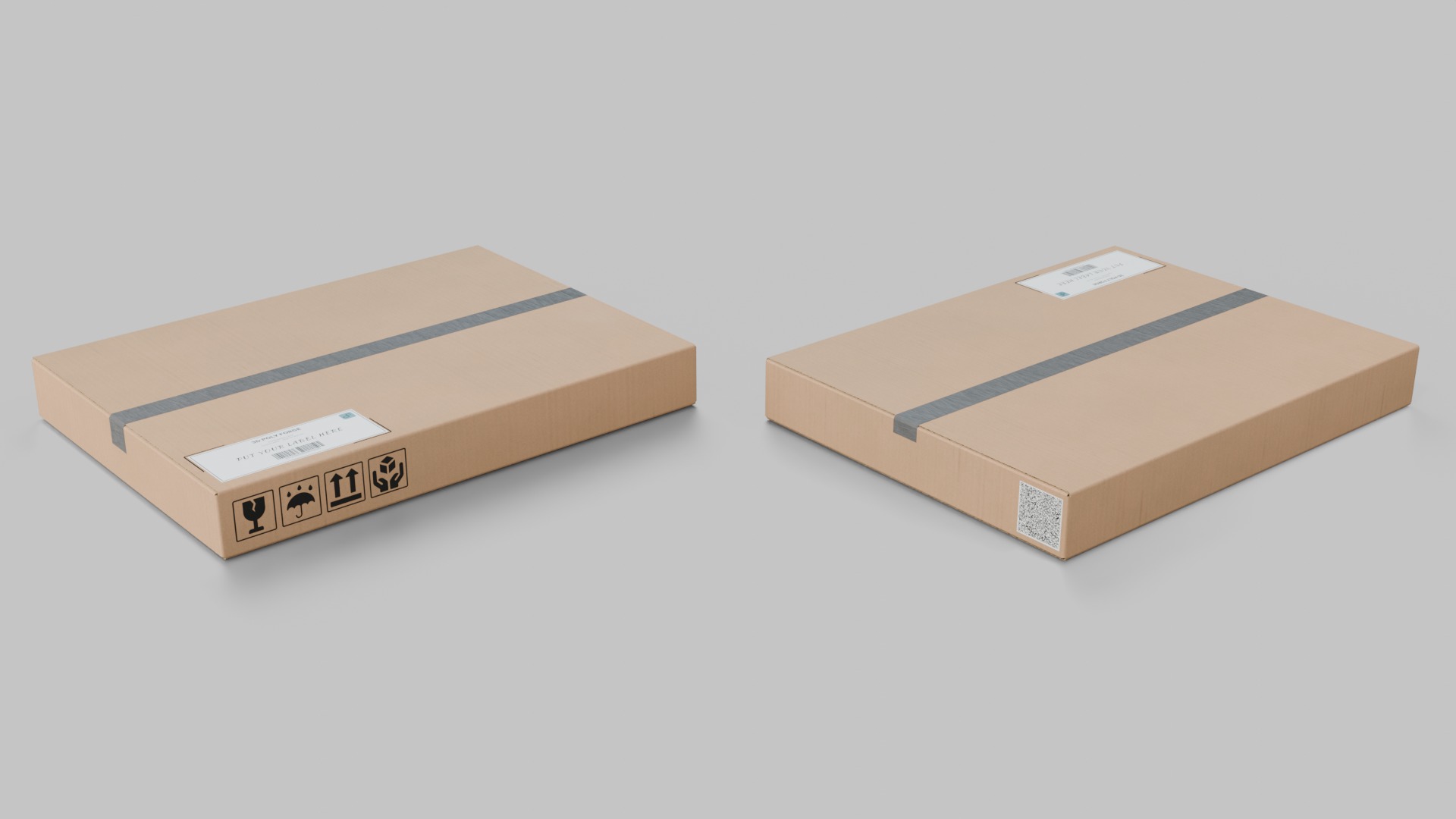 Compact Packaging Box Solutions - Rigged and Customizable 3D Model Collection_24