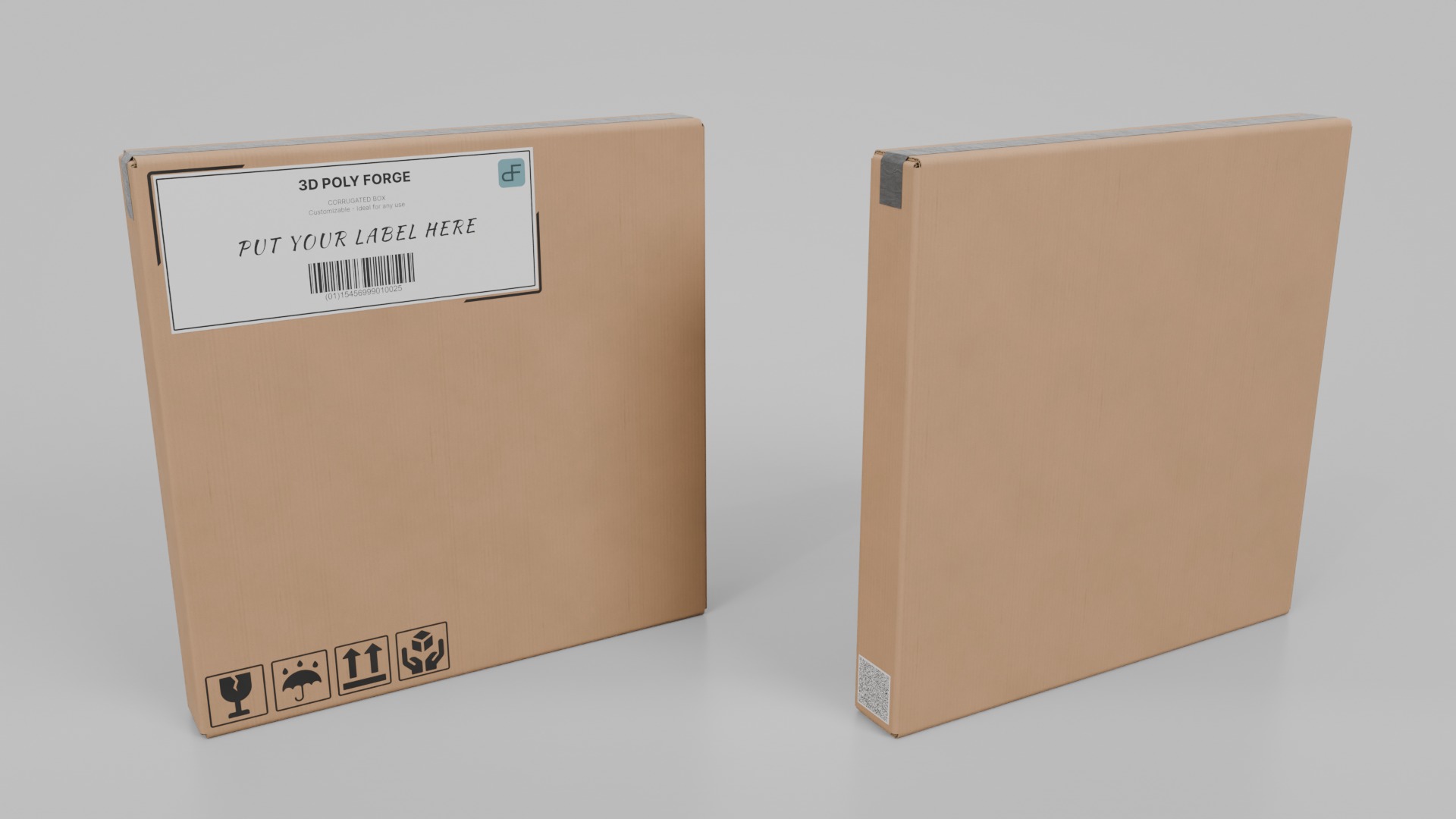 Compact Packaging Box Solutions - Rigged and Customizable 3D Model Collection_16