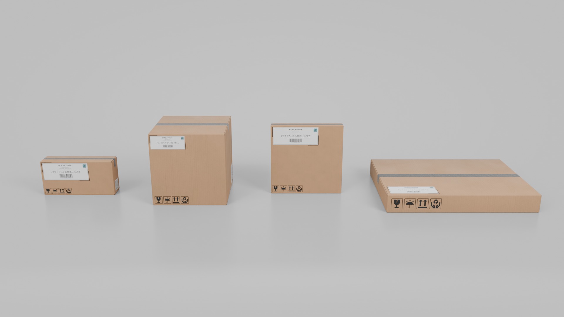 Compact Packaging Box Solutions - Rigged and Customizable 3D Model Collection_6