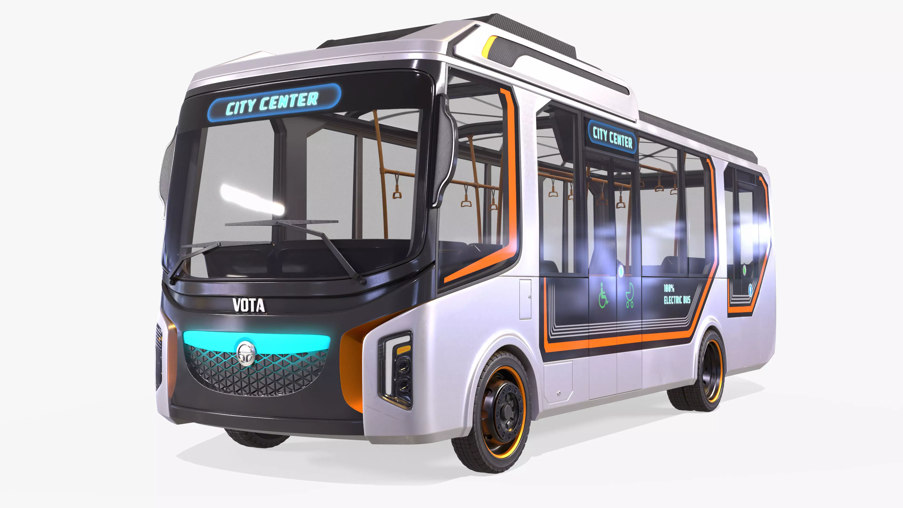 Bus Electric City 3D model_0
