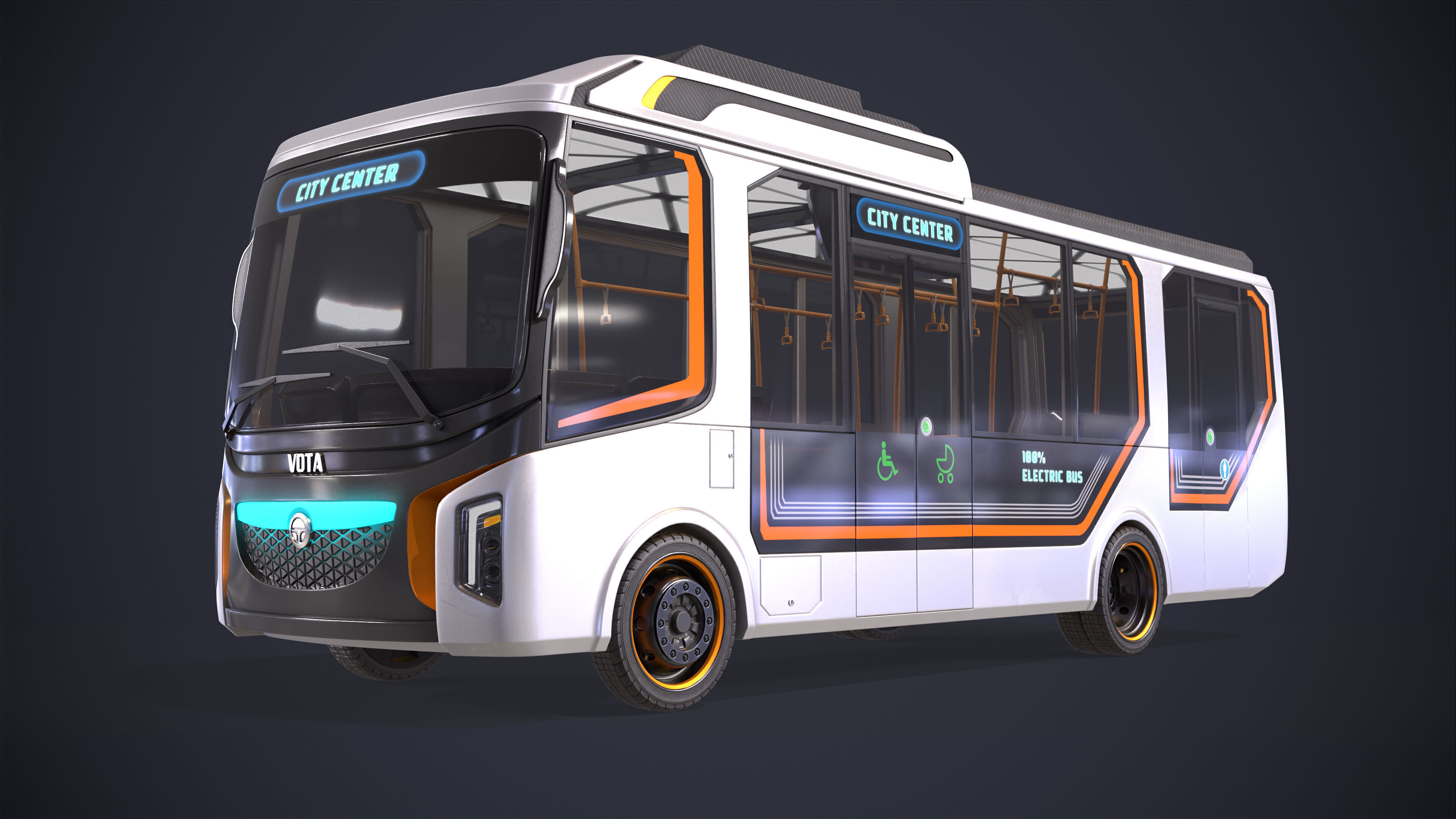 Bus Electric City 3D model_1