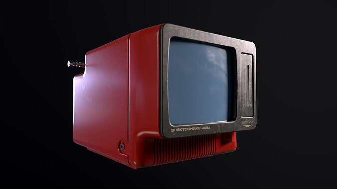 Old Soviet Tv Low-poly 3D model