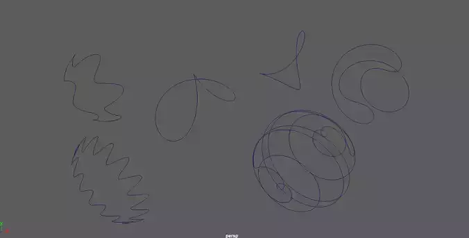 Six different spherical curves