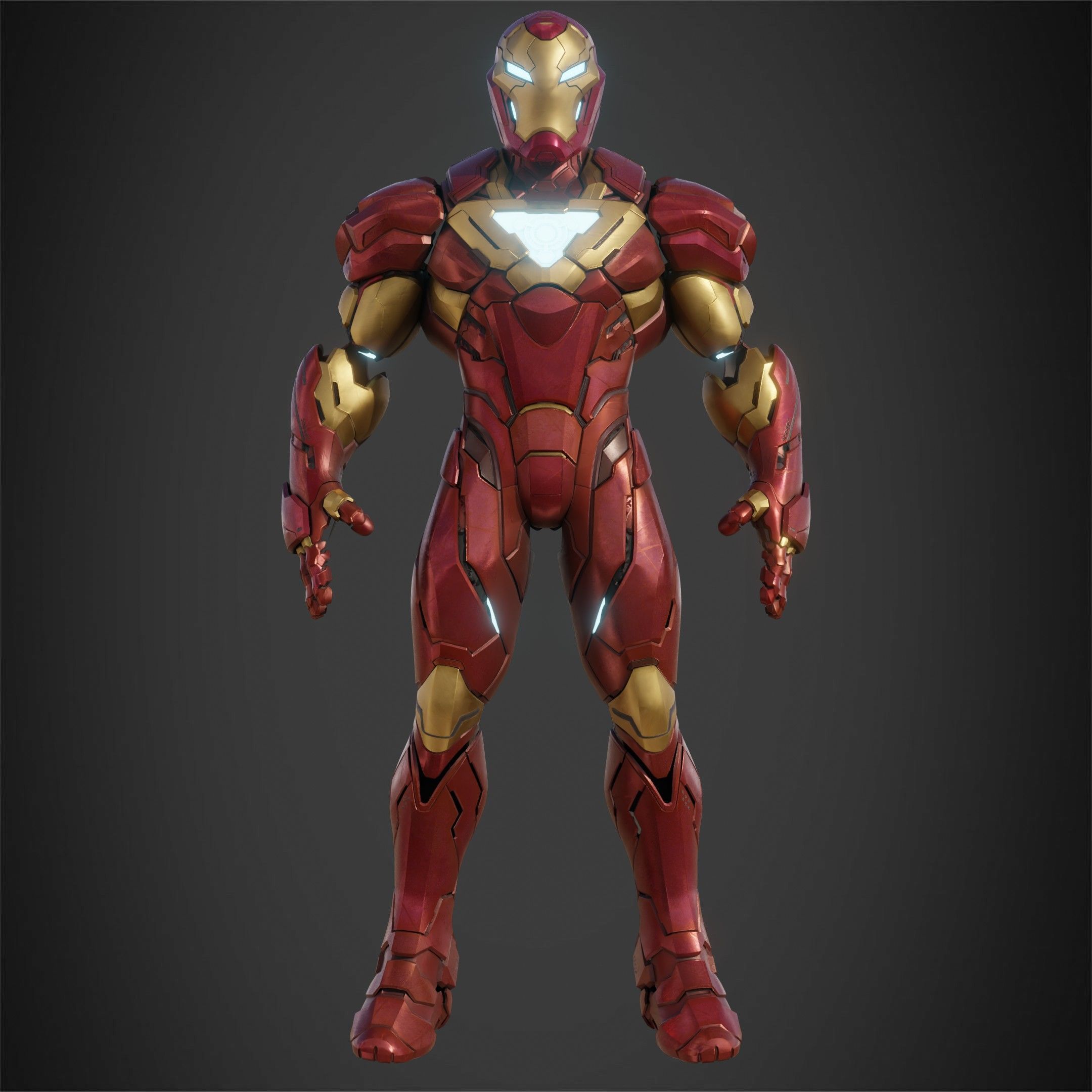 Marvel Rivals Iron Man Full Armor for Cosplay 3D Model Collection_7