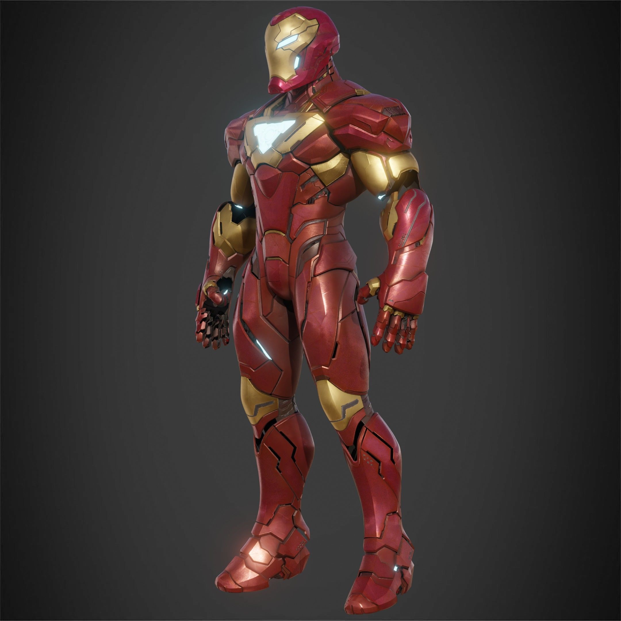 Marvel Rivals Iron Man Full Armor for Cosplay 3D Model Collection_8