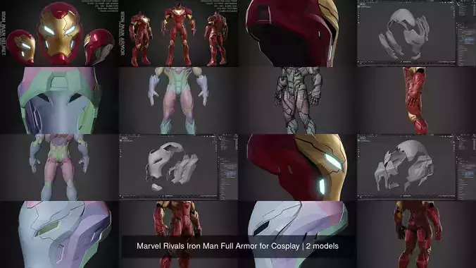 Marvel Rivals Iron Man Full Armor for Cosplay