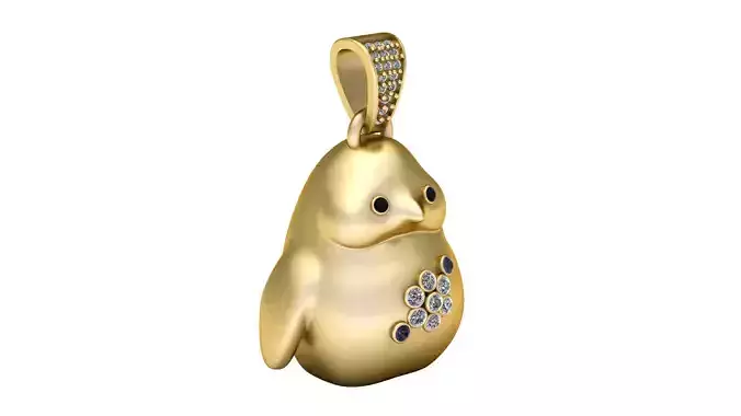 Penguin Gold Pendant