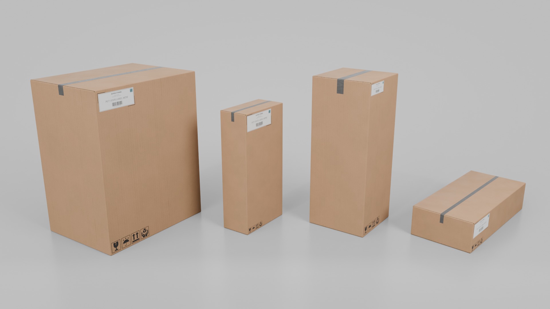 Vertical Storage Box Specialists - Rigged and Customizable Set 3D Model Collection_5