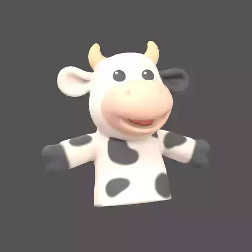 Cow Hand Puppet v1 001