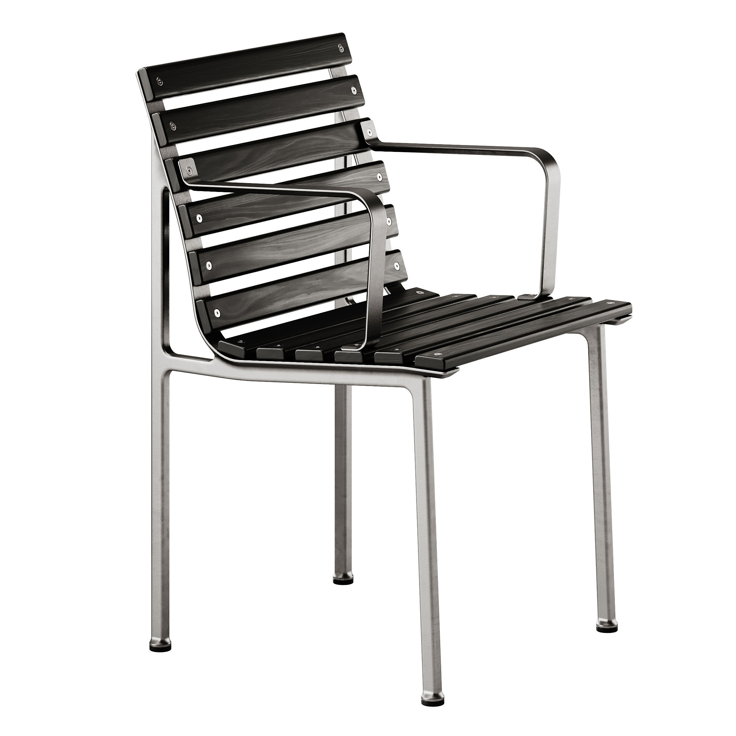 Traverse Garden Table and Chair with armrests by Hay 3D model_1