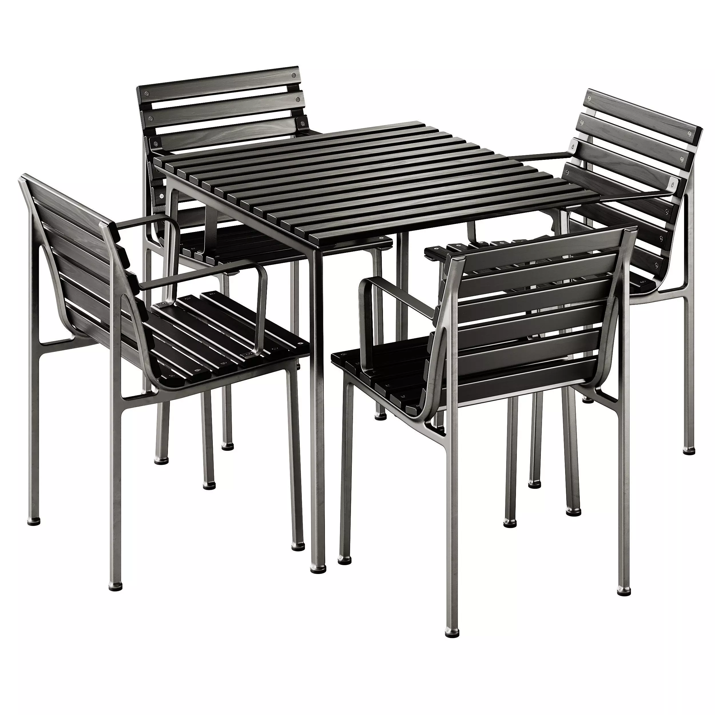 Traverse Garden Table and Chair with armrests by Hay 3D model_0