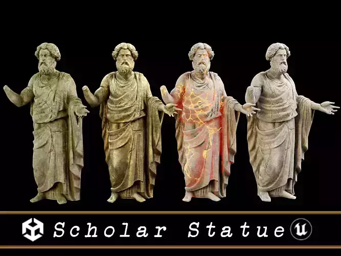 Stone Scholar Statue - 4 variations