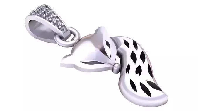 Fox Pendant Design 3D print model