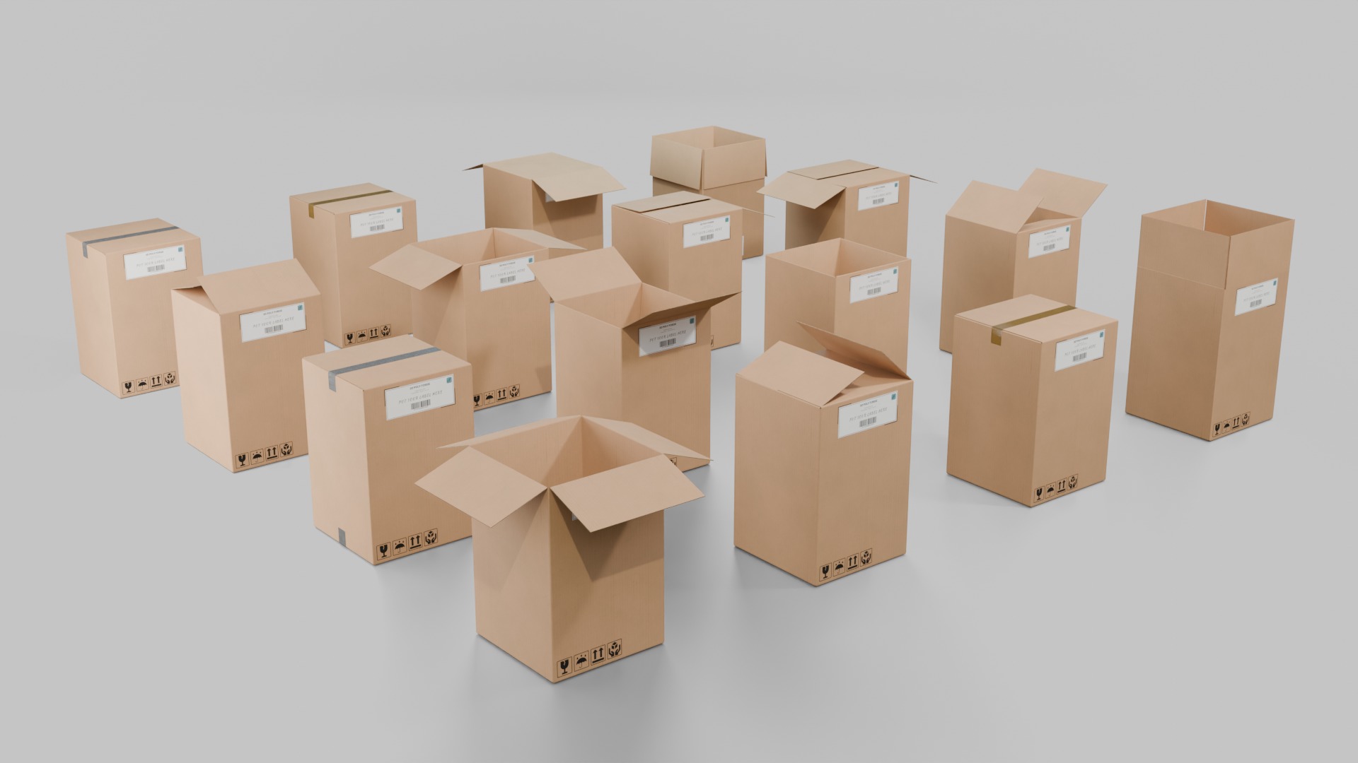 Hybrid Shape Box Collection - Rigged and Customizable _21