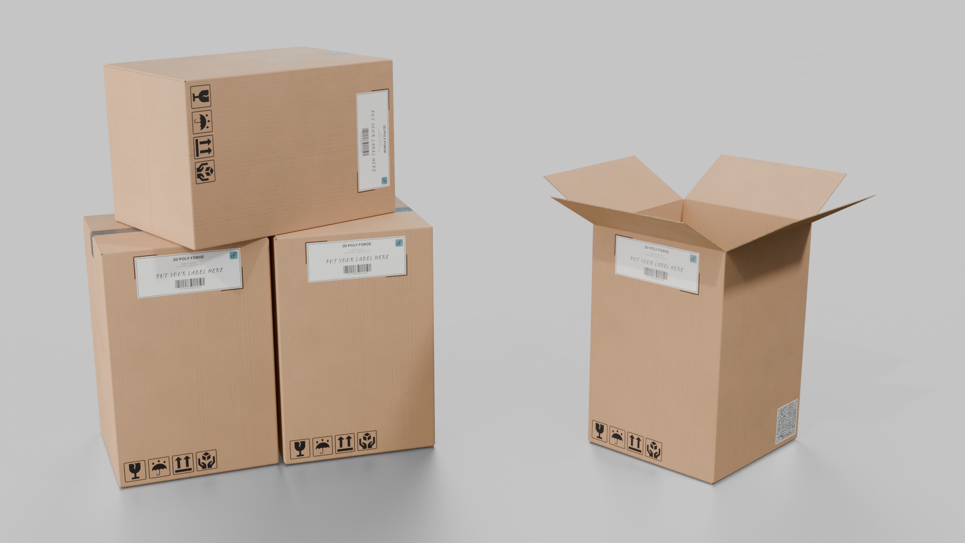 Hybrid Shape Box Collection - Rigged and Customizable _20