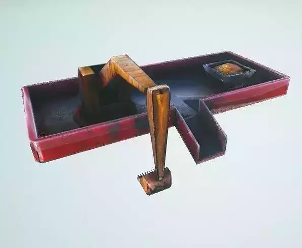 Harvesting Boat Low-poly 3D model