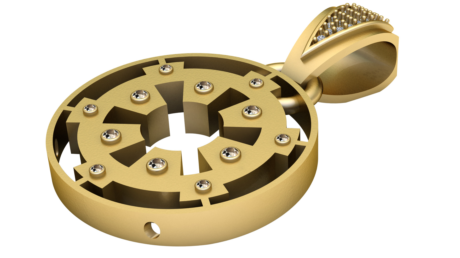 Geometric Pendant 3D print model_2