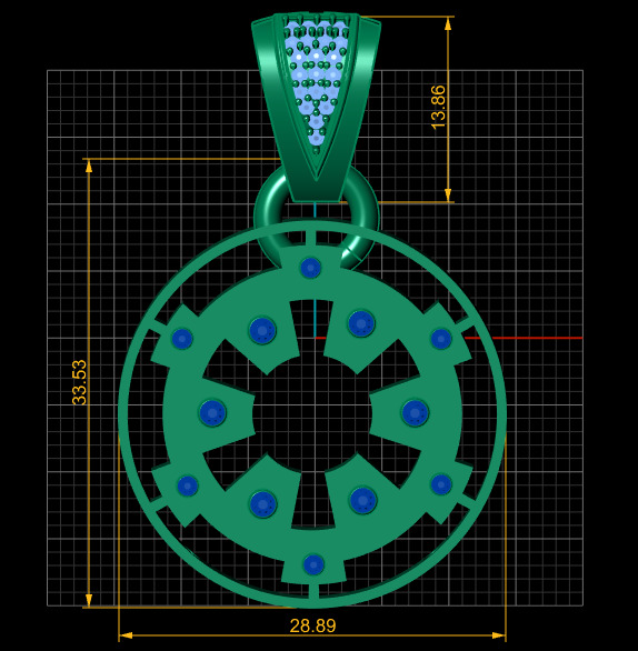 Geometric Pendant 3D print model_3