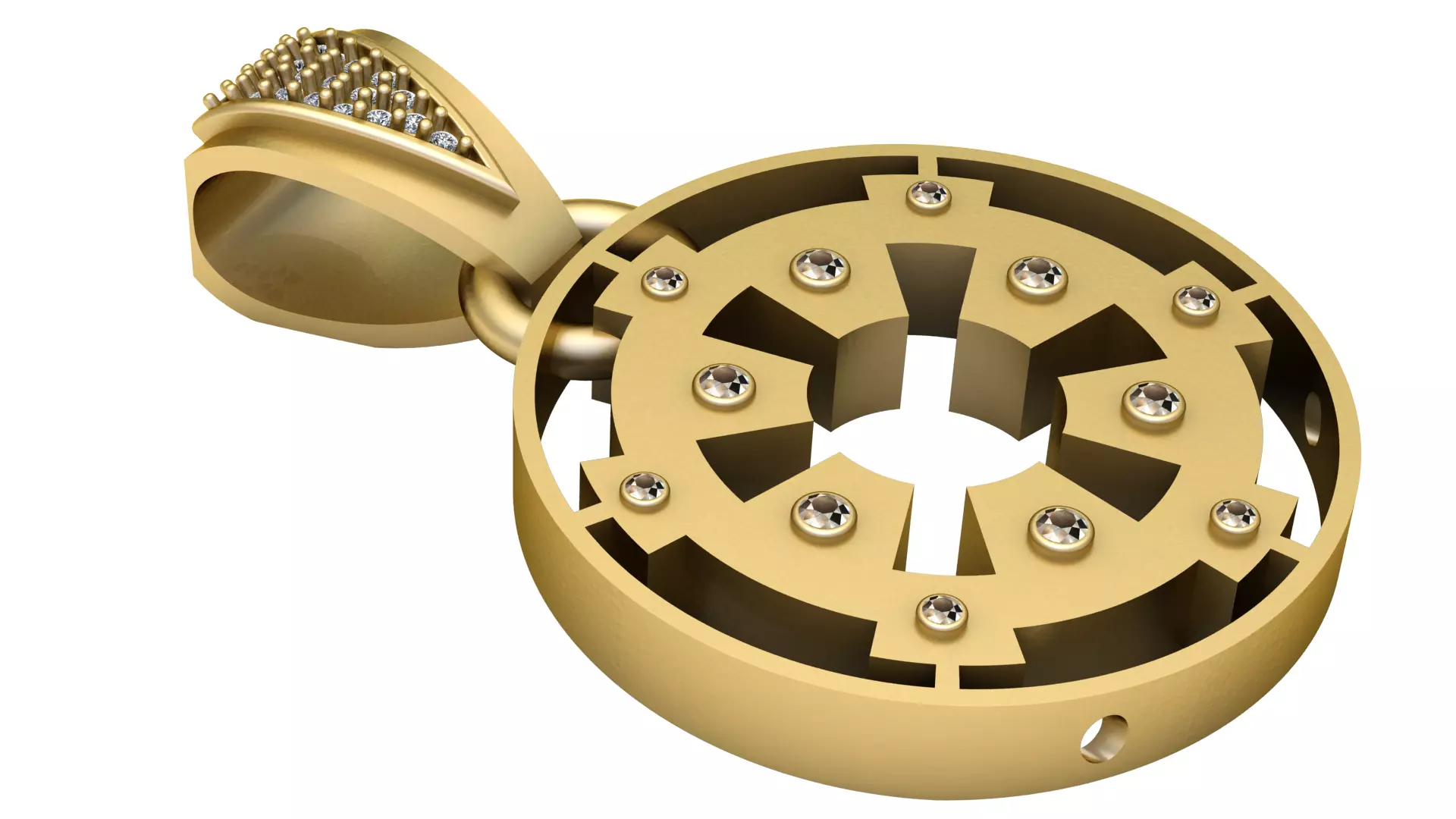 Geometric Pendant 3D print model_0