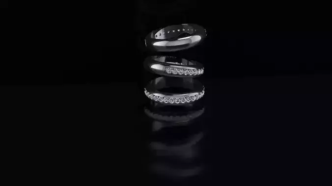 Solitare Wedding Ring Pack 