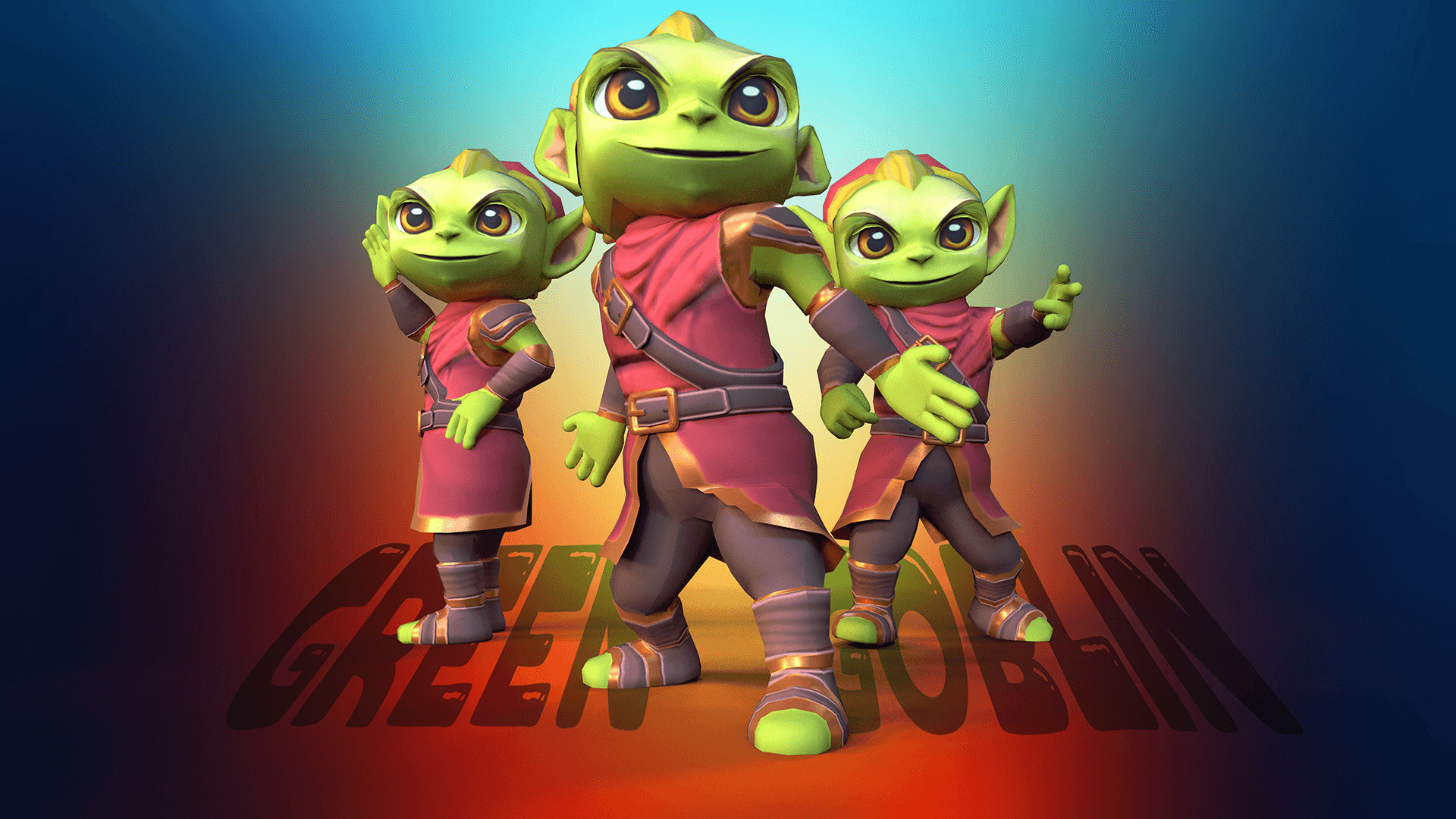 Green Goblin Animated Character UNREAL ENGINE Low-poly 3D model_4