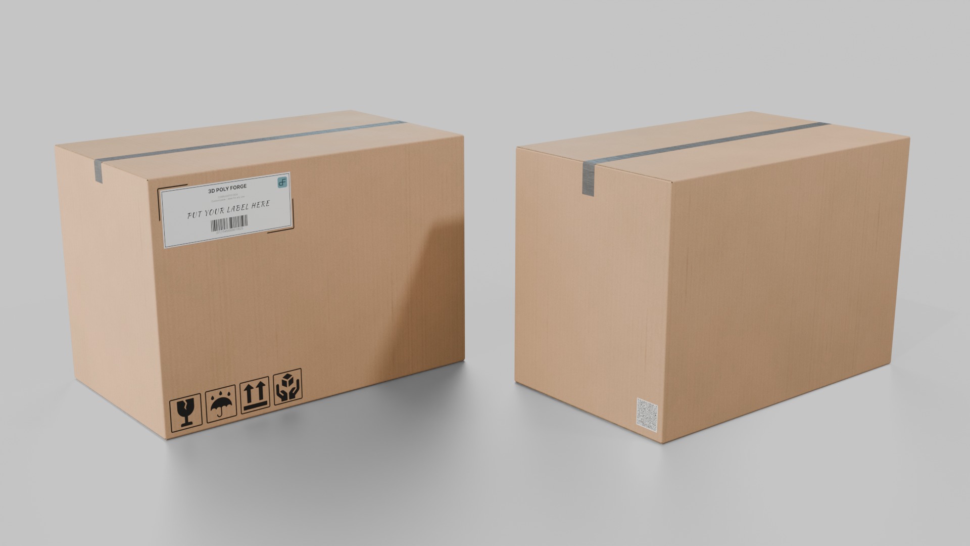 Industrial Cardboard Containers - Rigged and Customizable 3D Model Collection_33