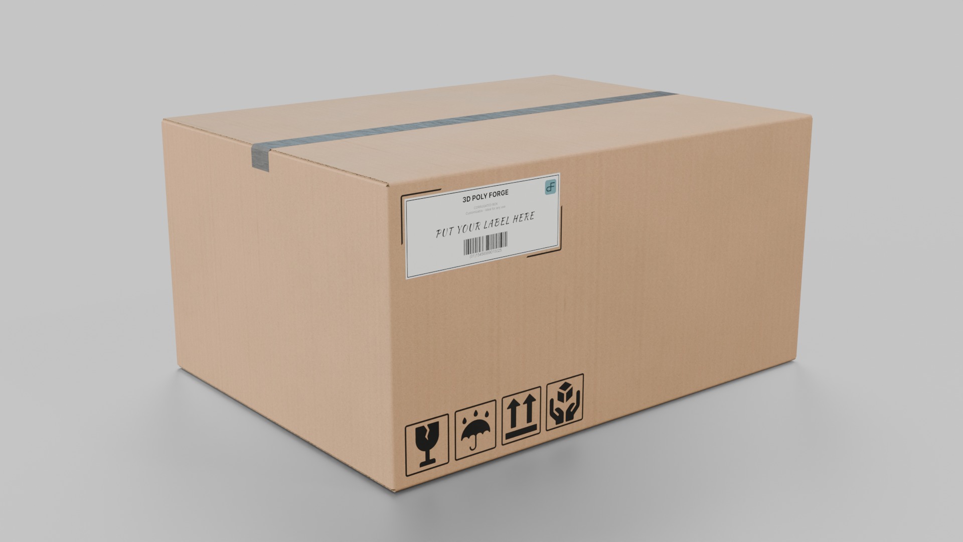 Industrial Cardboard Containers - Rigged and Customizable 3D Model Collection_17