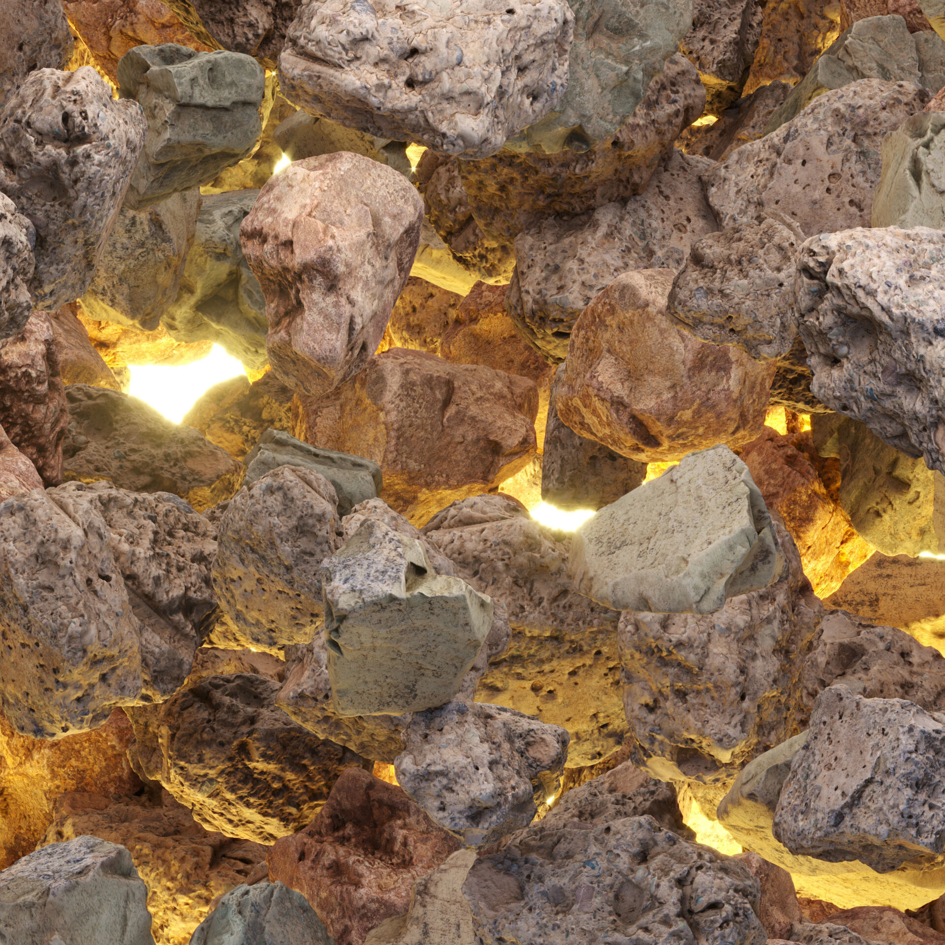 3D Scanned Rubble Debris Collection Vol 03 Low-poly 3D model_1