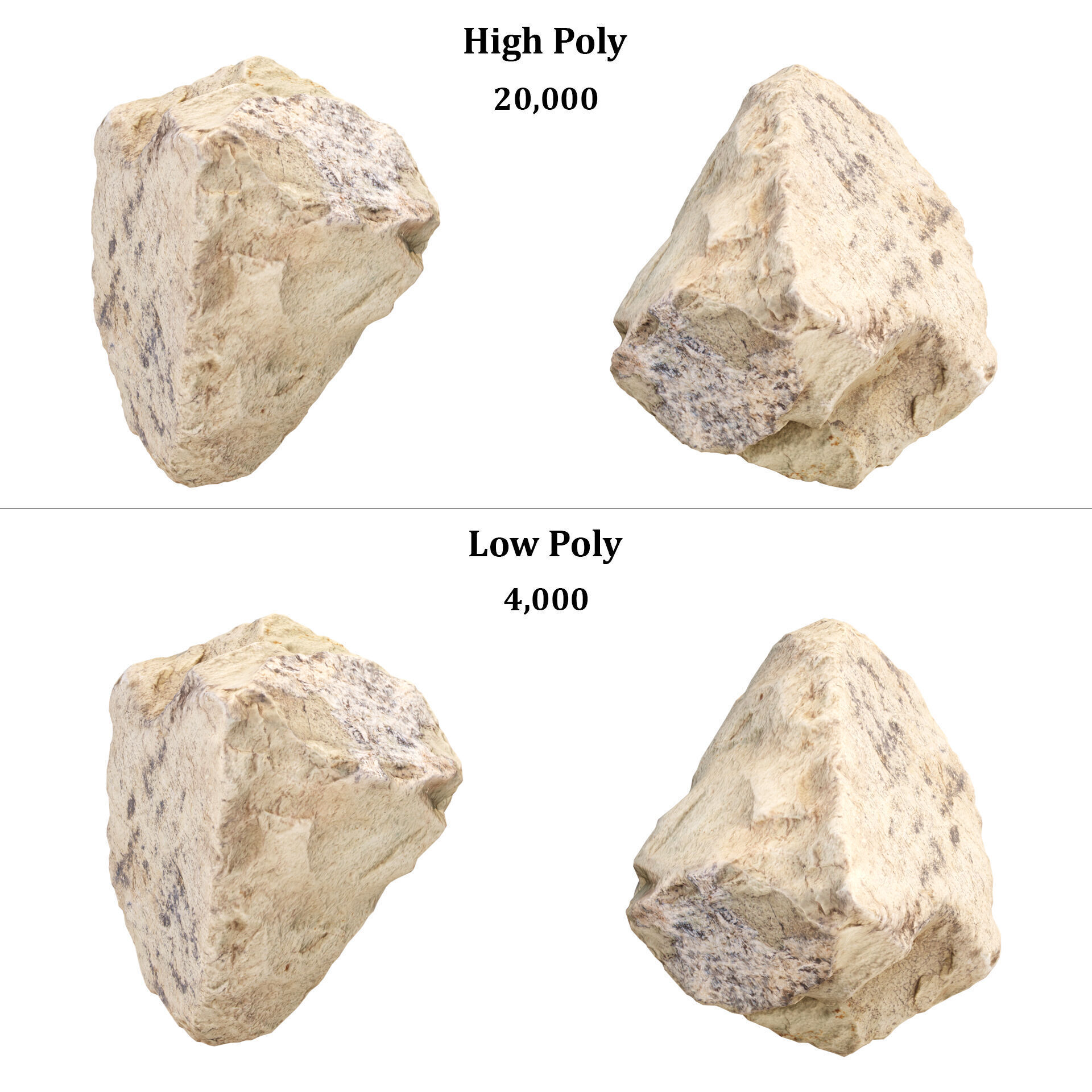 3D Scanned Rubble Debris Collection Vol 03 Low-poly 3D model_4