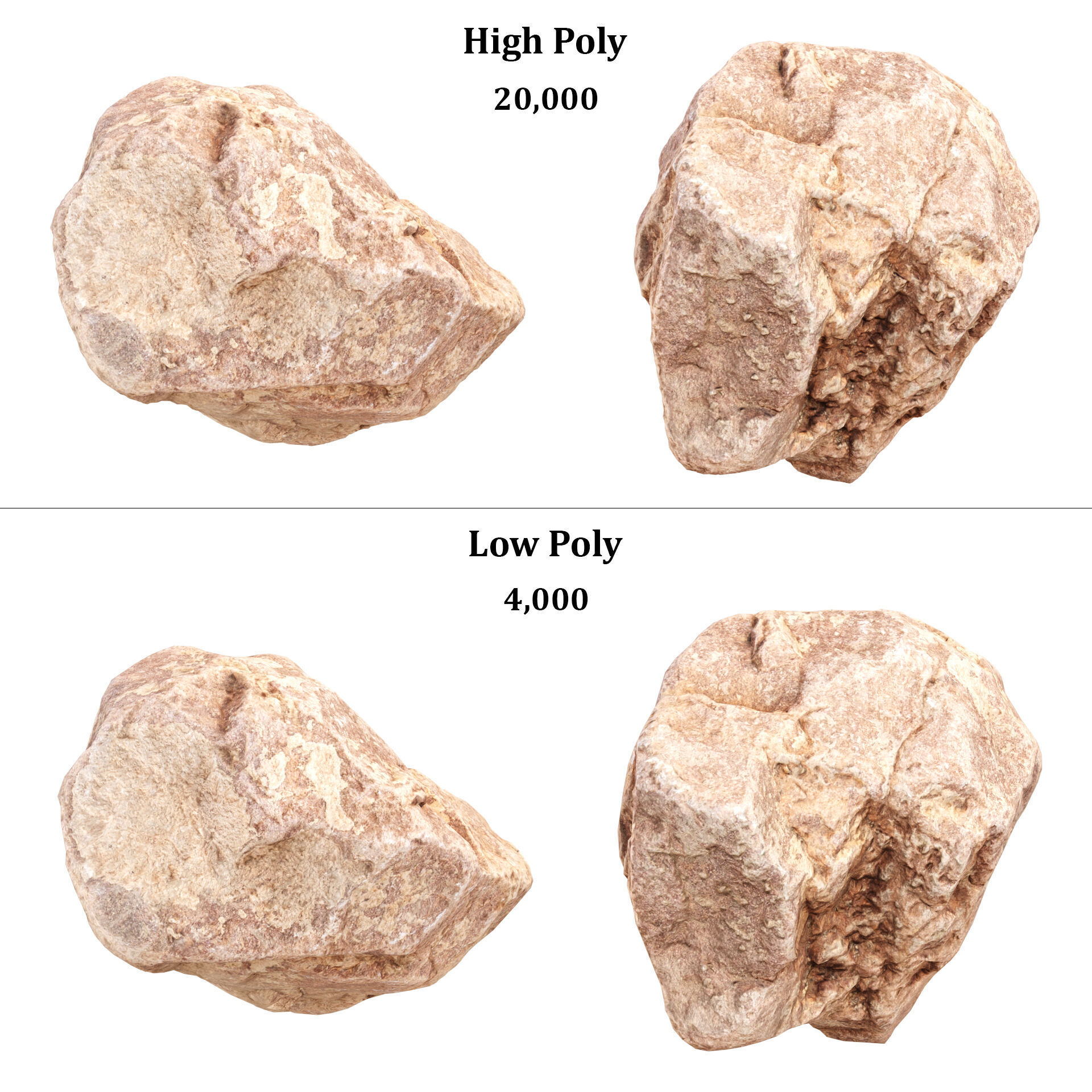 3D Scanned Rubble Debris Collection Vol 03 Low-poly 3D model_5